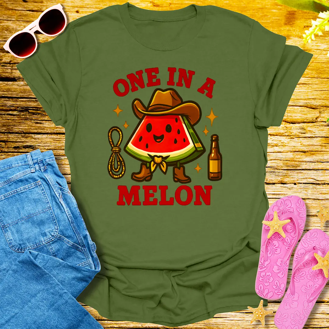 One in a Melon T-Shirt - Military Green