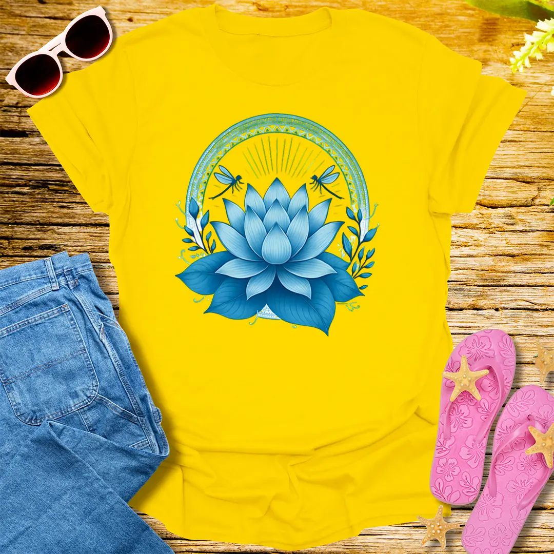 Celestial Lotus Bloom T-Shirt - Daisy