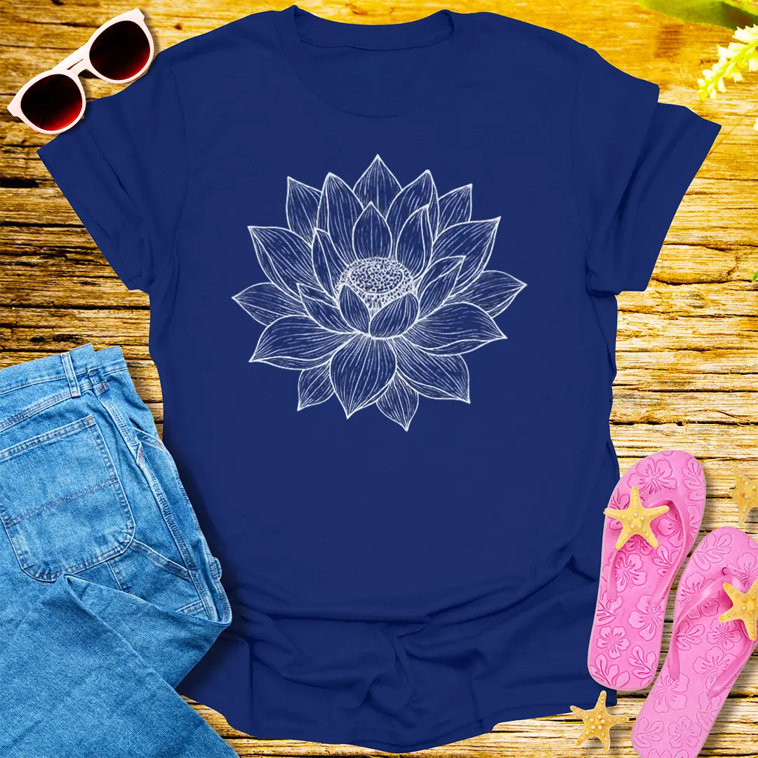 Sacred Bloom T-Shirt - Navy