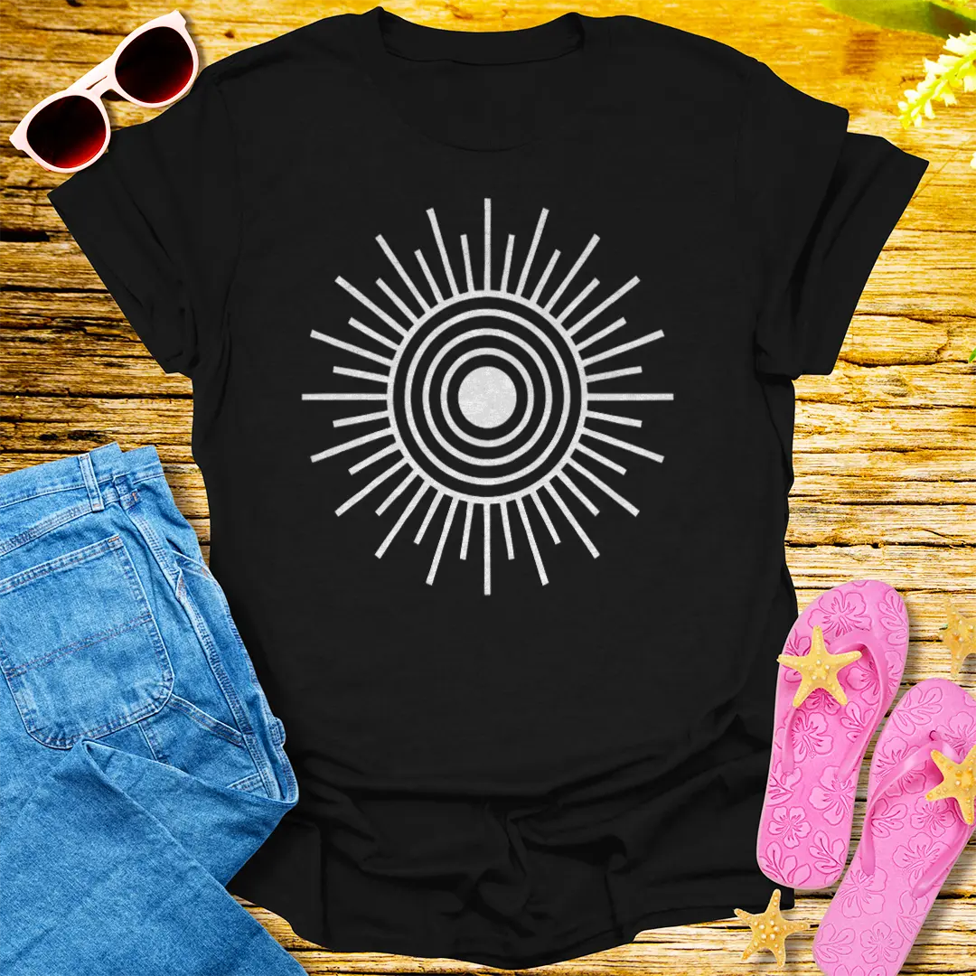 Celestial Radiance T-Shirt - Black