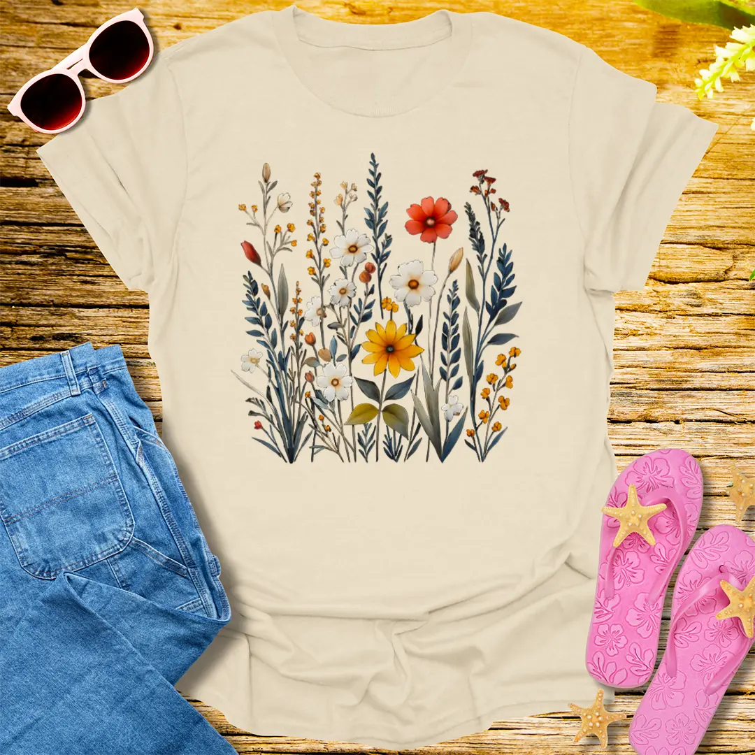Wildflower Bloom T-Shirt - Natural