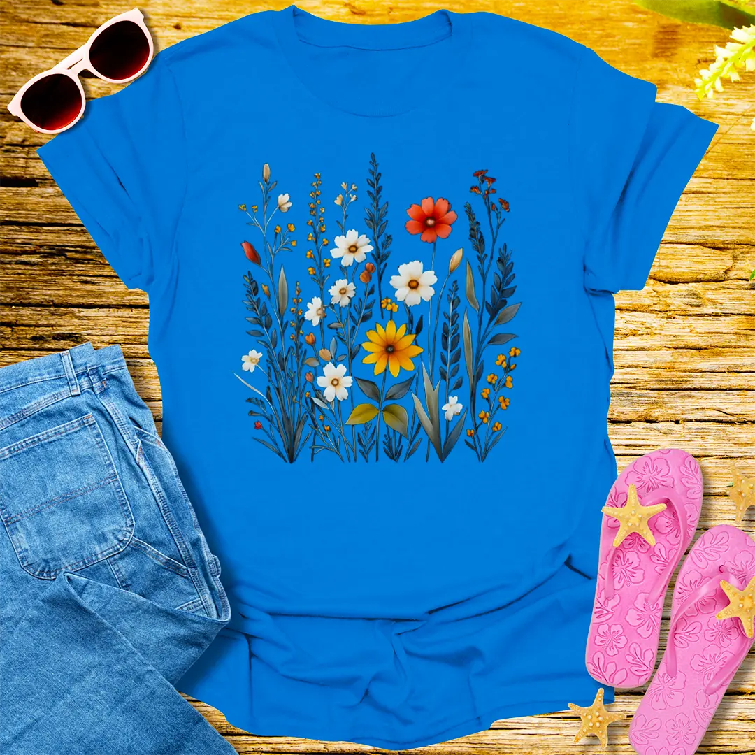 Wildflower Bloom T-Shirt - Royal
