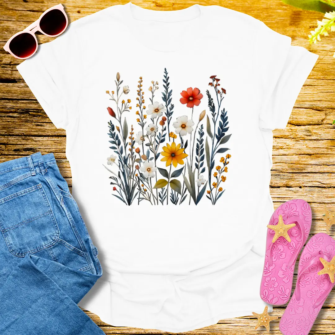 Wildflower Bloom T-Shirt - White