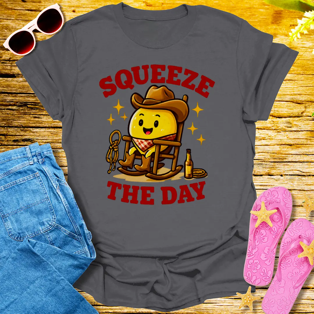 Squeeze the Day T-Shirt - Charcoal