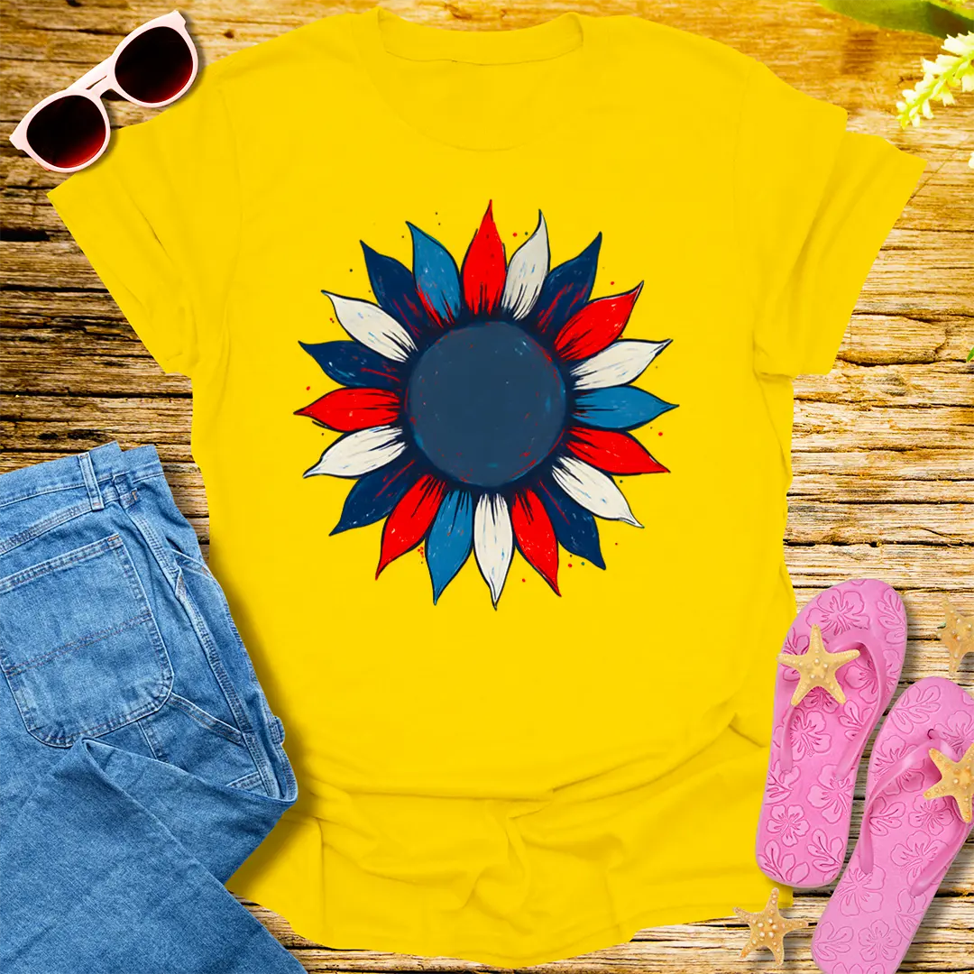 Patriotic Bloom T-Shirt - Daisy
