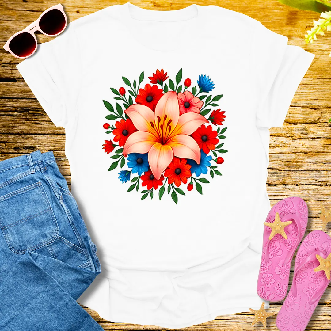 Radiant Bloom T-Shirt - White
