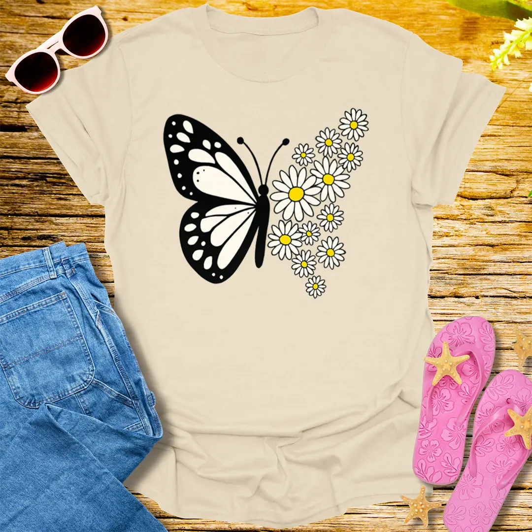 Butterfly Bloom T-Shirt - Natural