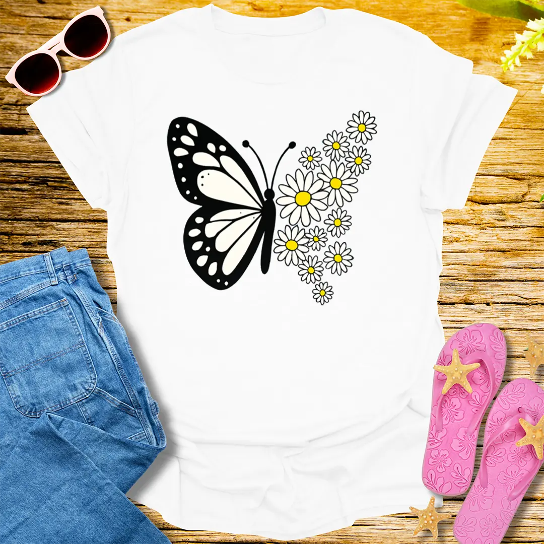 Butterfly Bloom T-Shirt - White