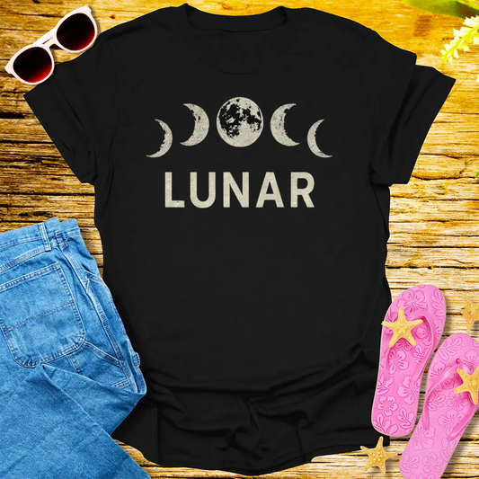 Lunar Phases T-Shirt - Black