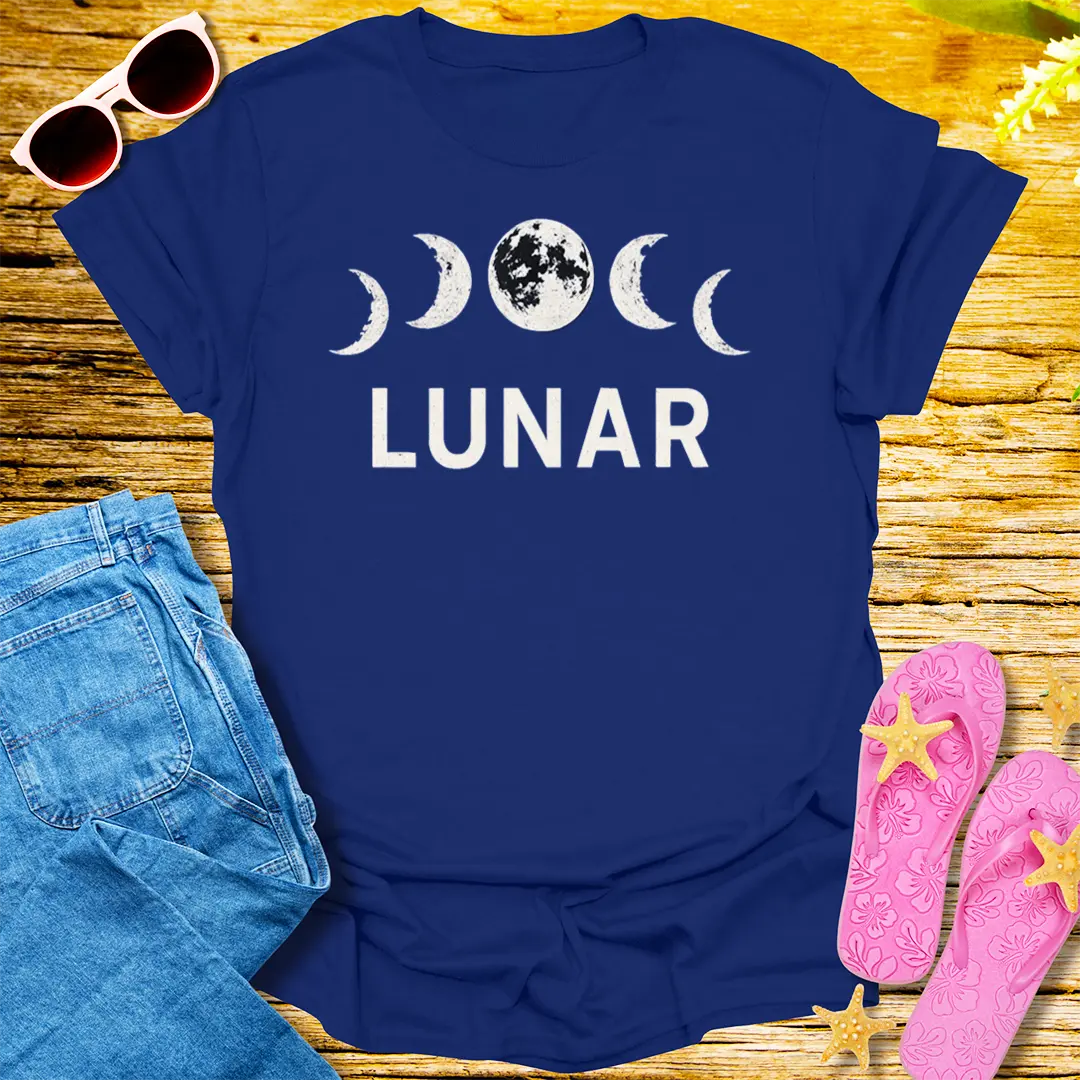 Lunar Phases T-Shirt - Navy
