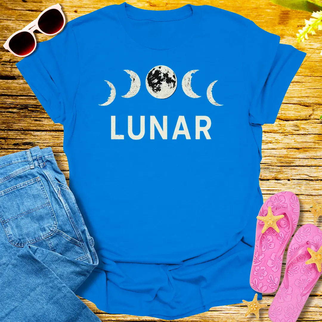 Lunar Phases T-Shirt - Royal
