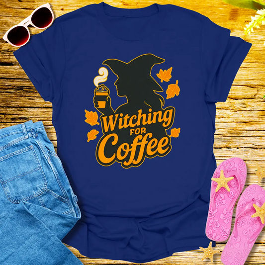 Witching for Coffee T-Shirt - Navy