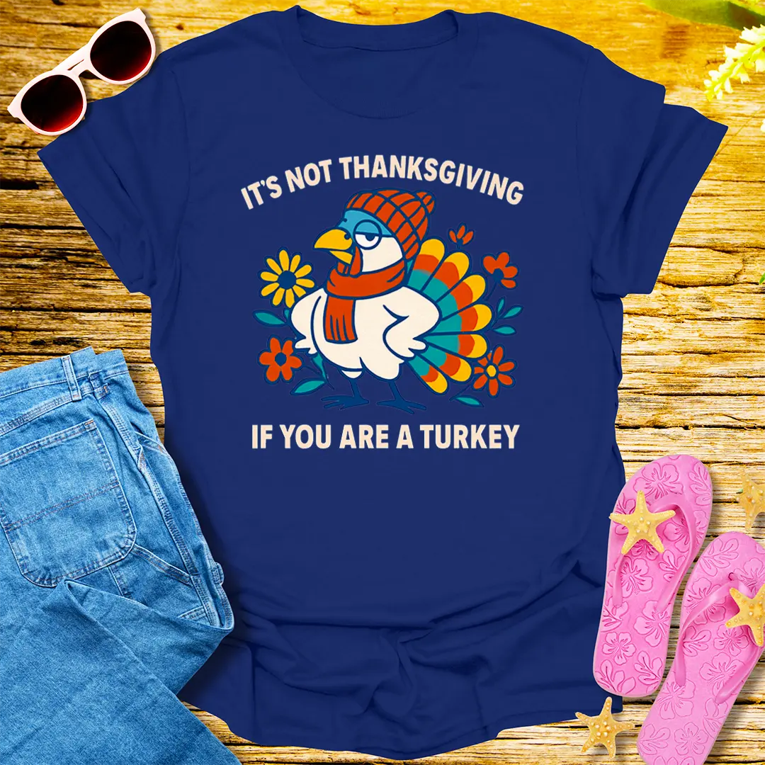 Sassy Thanksgiving Turkey T-Shirt - Navy