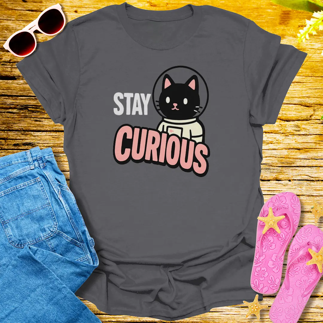 Stay Curious T-Shirt - Charcoal