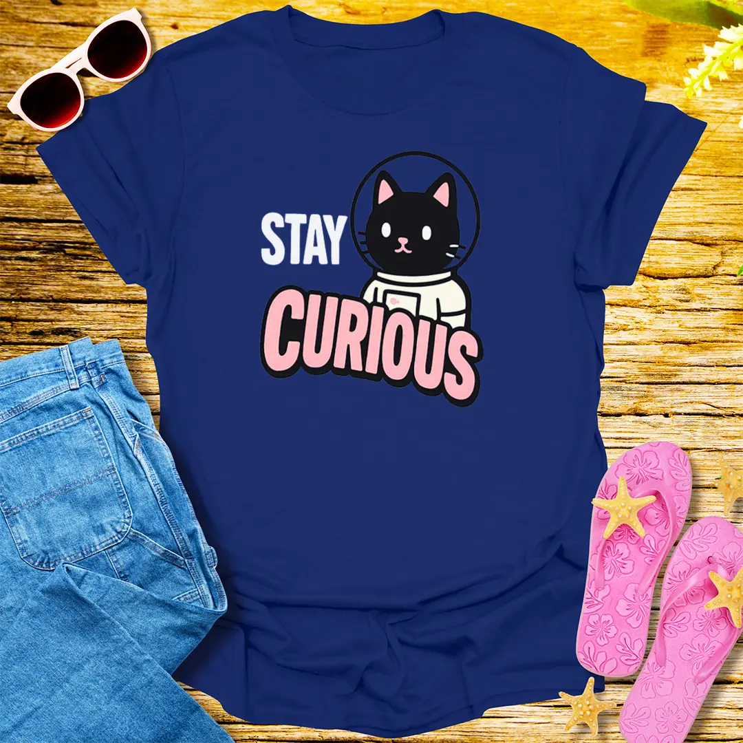 Stay Curious T-Shirt - Navy