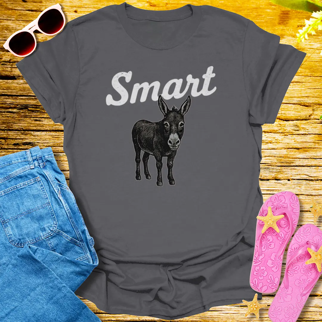 Smart Donkey T-Shirt - Charcoal