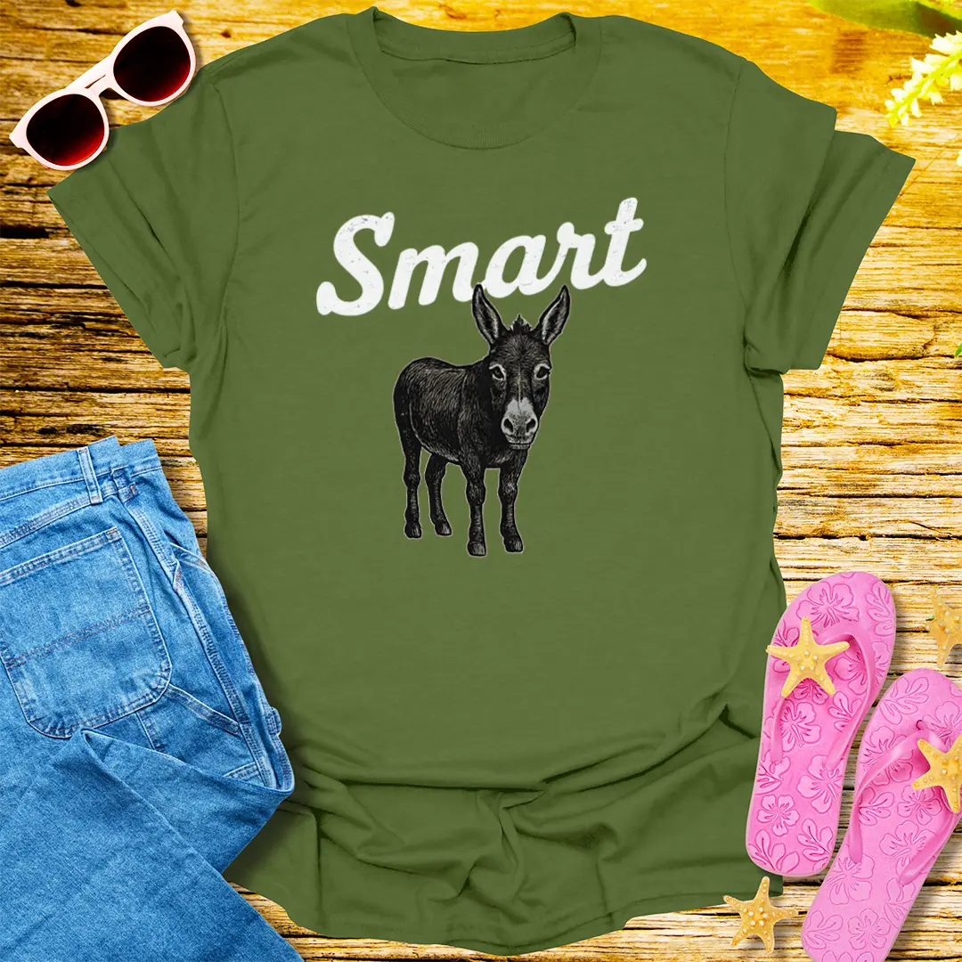Smart Donkey T-Shirt - Military Green
