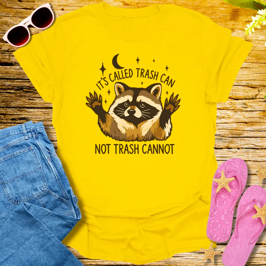 Trash Can Raccoon T-Shirt - Daisy