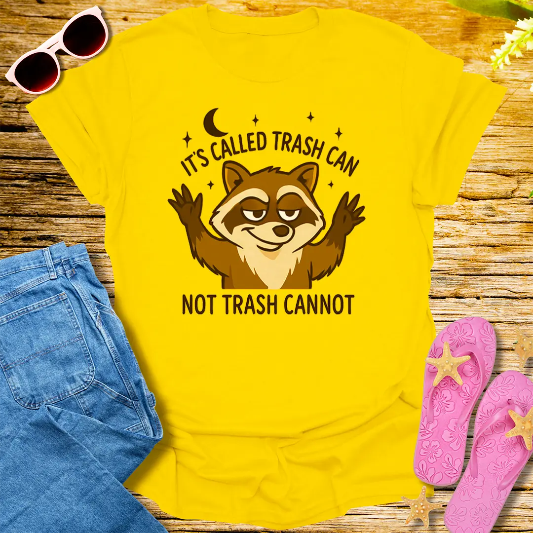 Trash Can Raccoon T-Shirt - Daisy