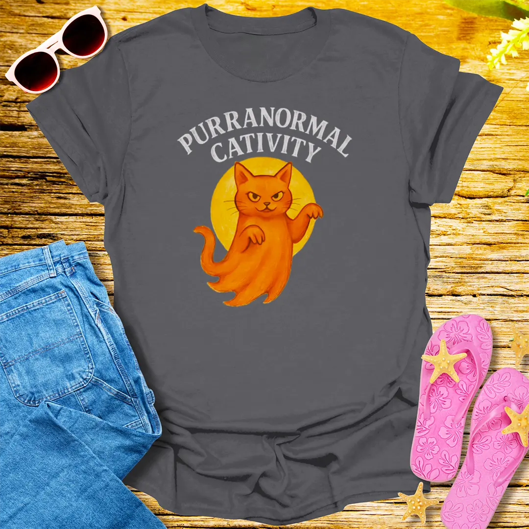 Purranormal Cativity T-Shirt - Charcoal