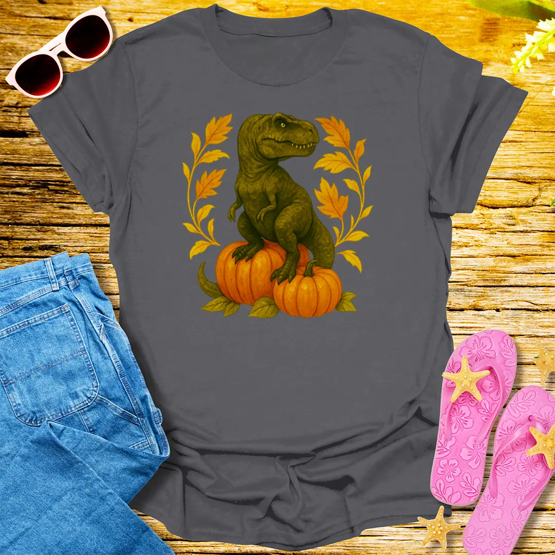 Pumpkin Rex T-Shirt - Charcoal