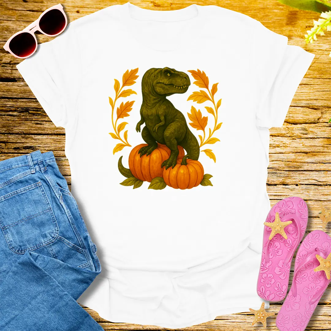 Pumpkin Rex T-Shirt - White