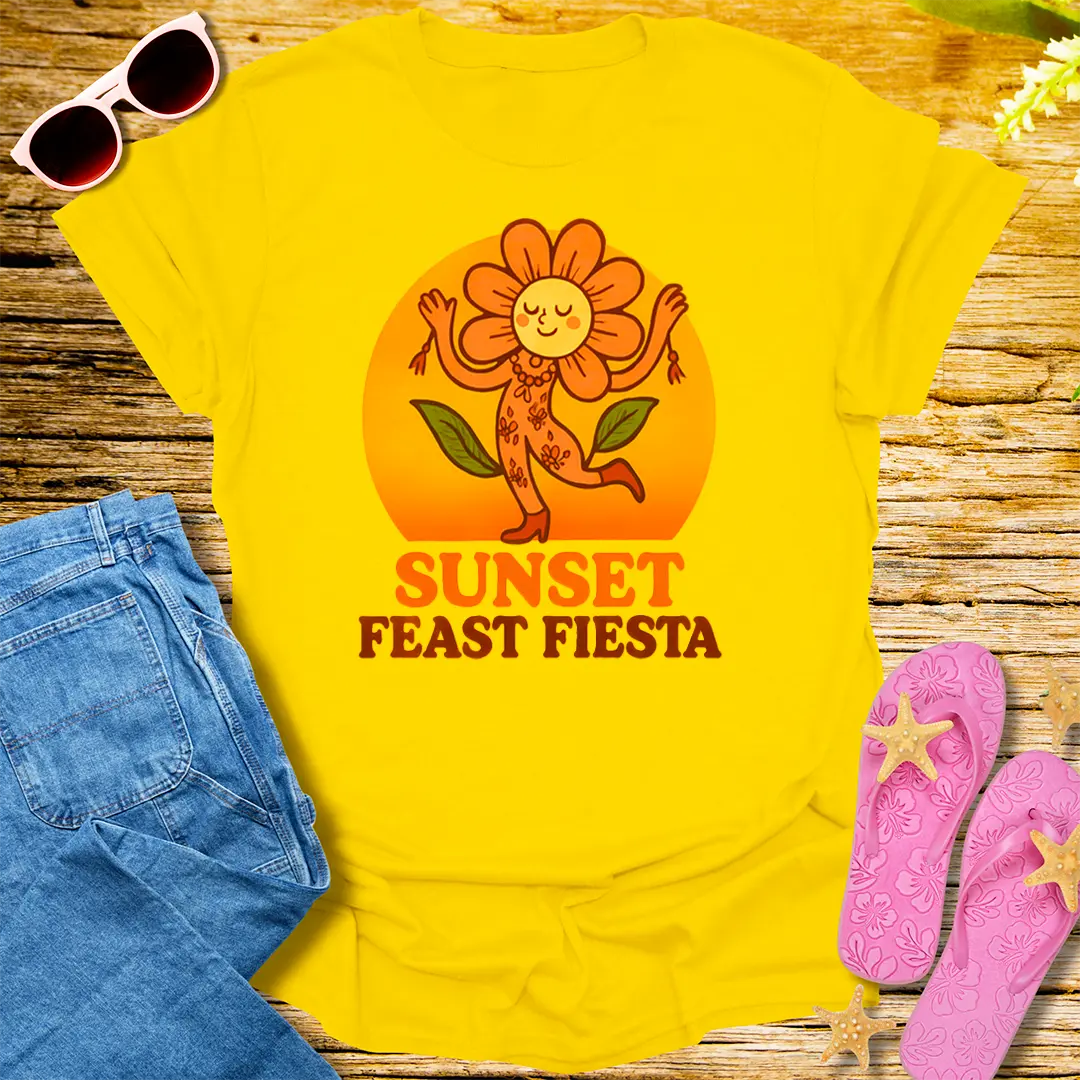 Sunset Feast Fiesta T-Shirt - Daisy