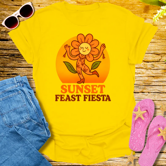 Sunset Feast Fiesta T-Shirt - Daisy
