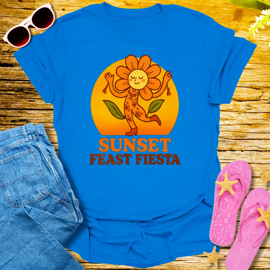 Sunset Feast Fiesta T-Shirt - Royal