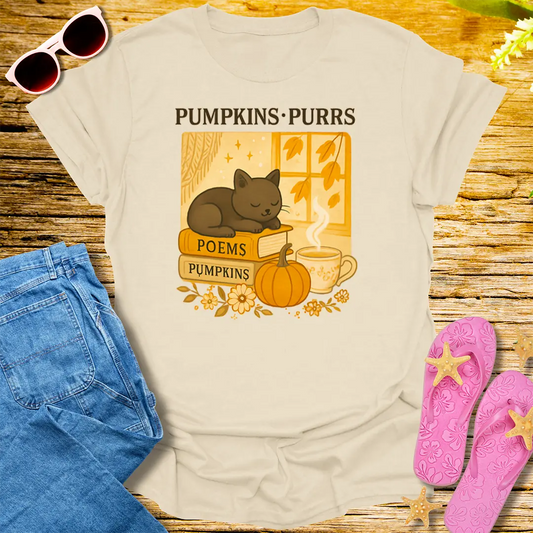 Pumpkins & Purrs T-Shirt - Natural