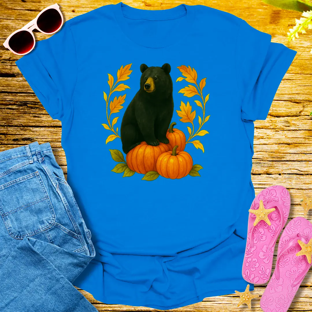 Autumn Bear Vibes T-Shirt - Royal