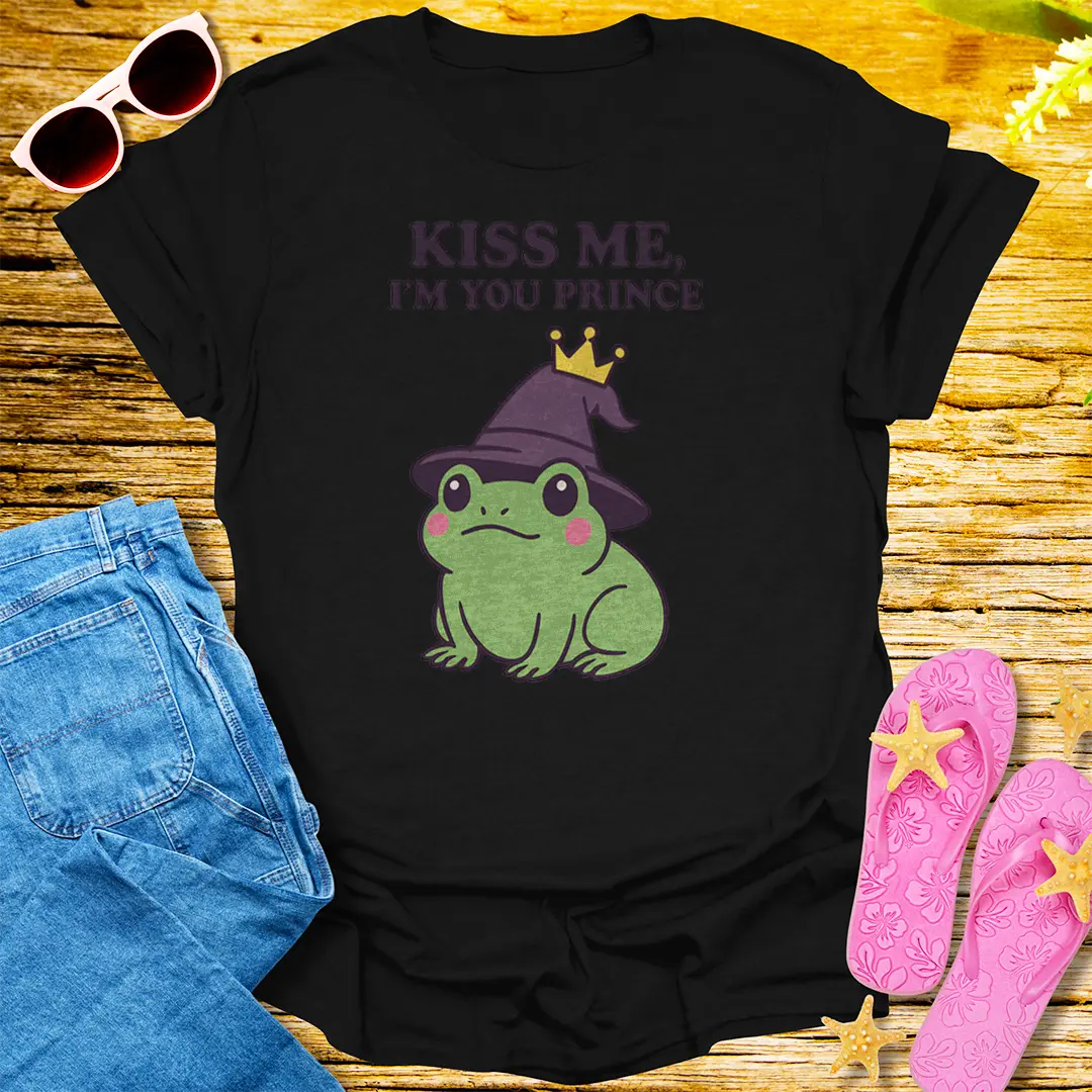 Kiss Me Prince T-Shirt - Black