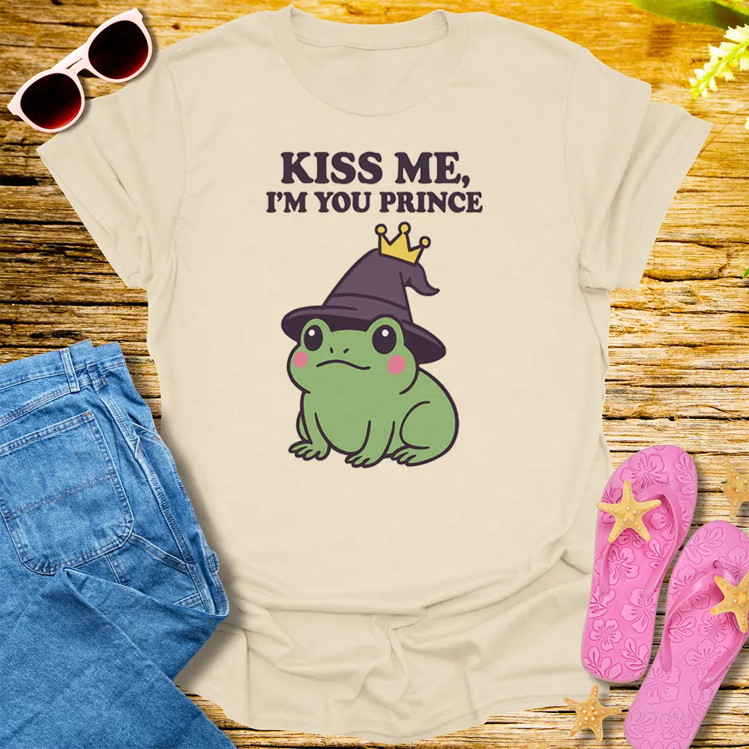 Kiss Me Prince T-Shirt - Natural