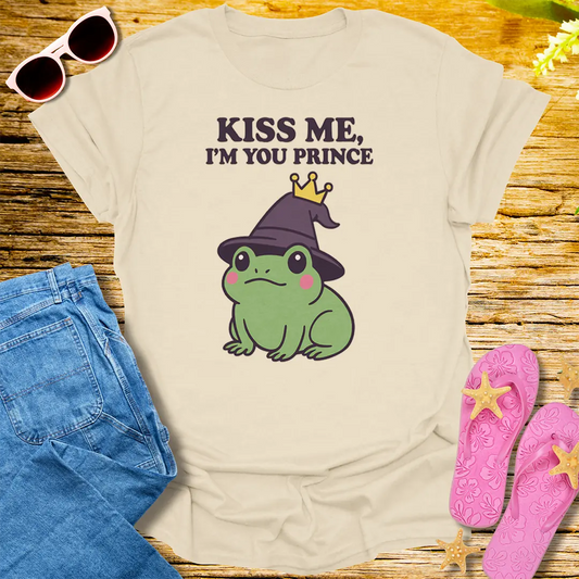 Kiss Me Prince T-Shirt - Natural