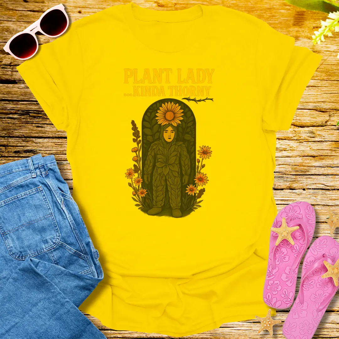 Kinda Thorny Plant Lady T-Shirt - Daisy