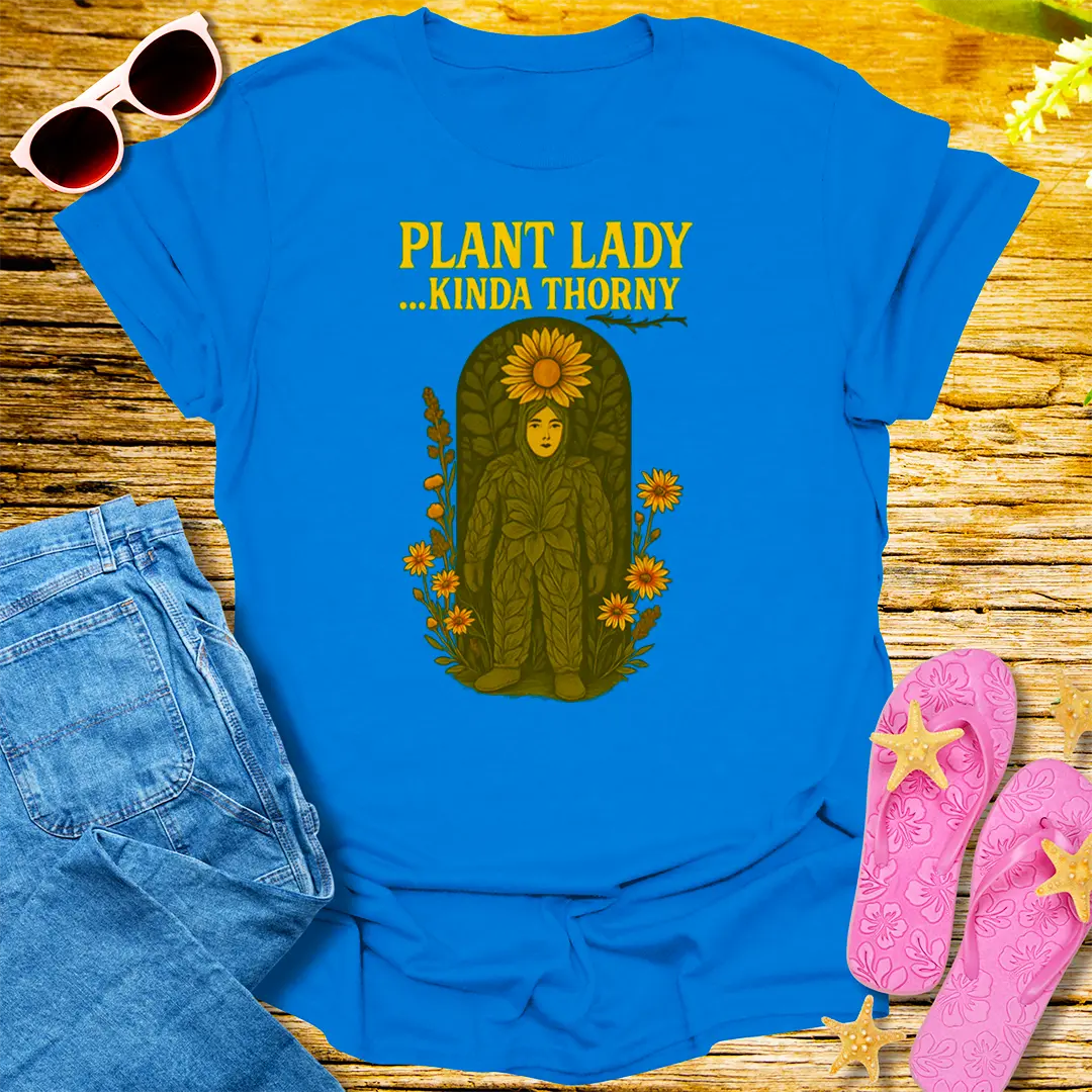 Kinda Thorny Plant Lady T-Shirt - Royal