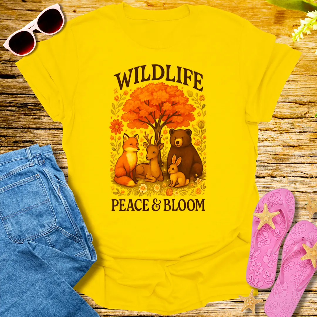 Peaceful Woodland Bloom T-Shirt - Daisy