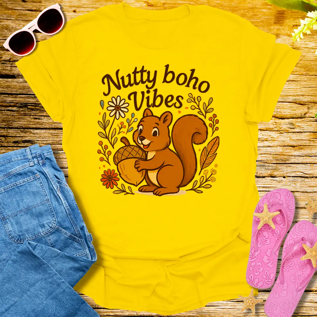 Nutty Boho Vibes T-Shirt - Daisy