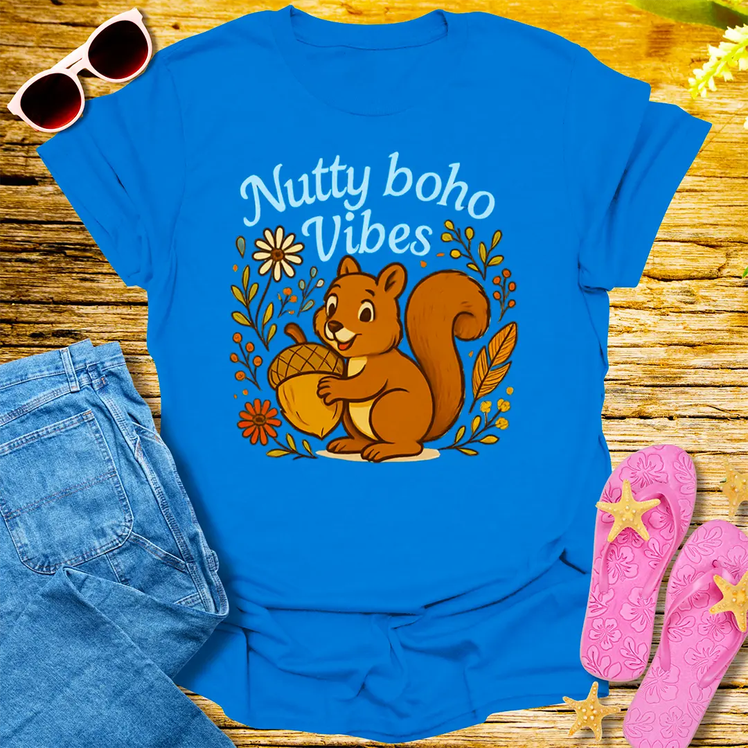 Nutty Boho Vibes T-Shirt - Royal