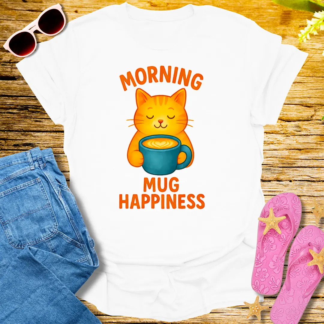 Morning Mug Happiness T-Shirt - White