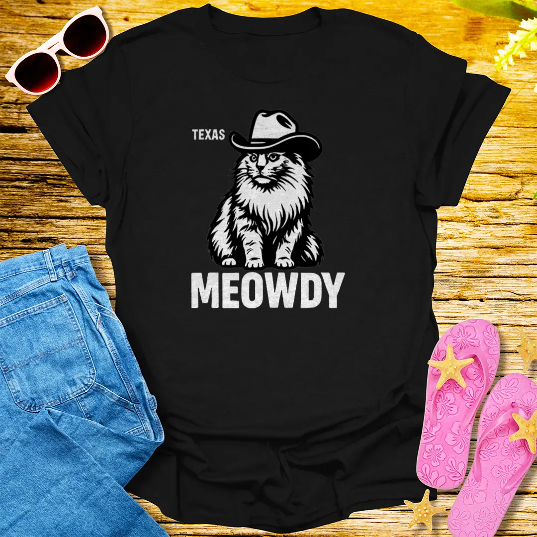 Texas Meowdy T-Shirt - Black