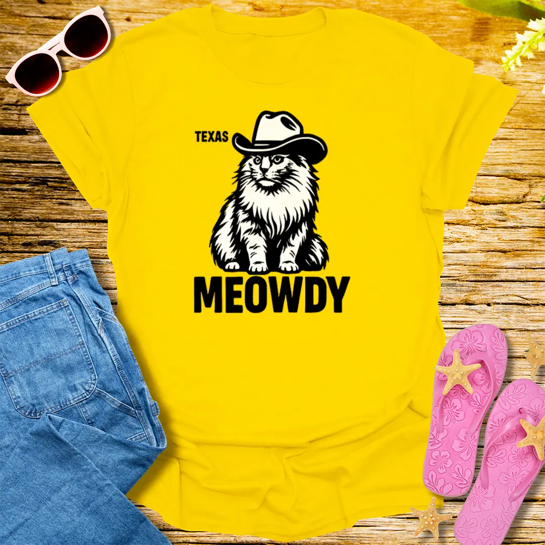 Texas Meowdy T-Shirt - Daisy