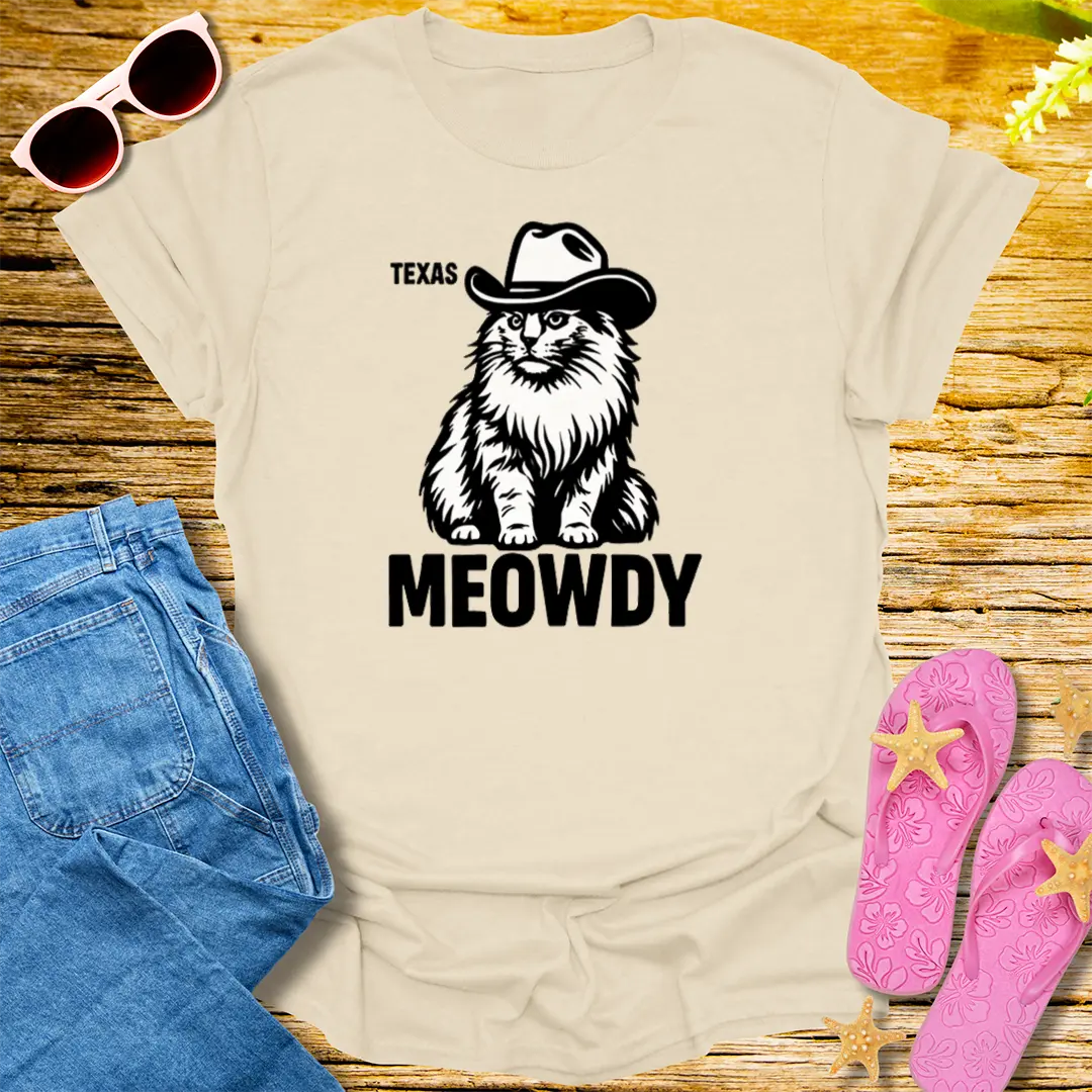 Texas Meowdy T-Shirt - Natural
