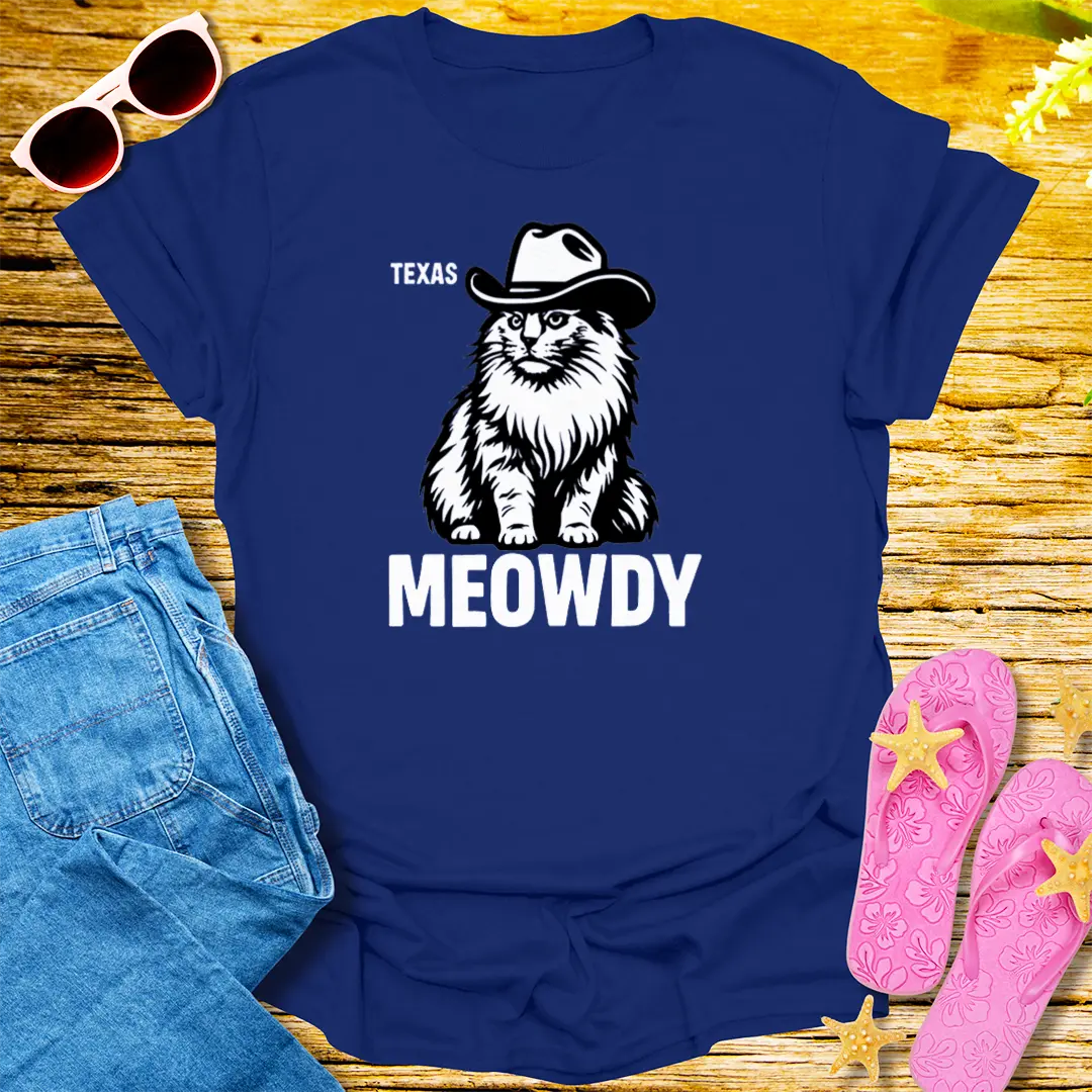Texas Meowdy T-Shirt - Navy