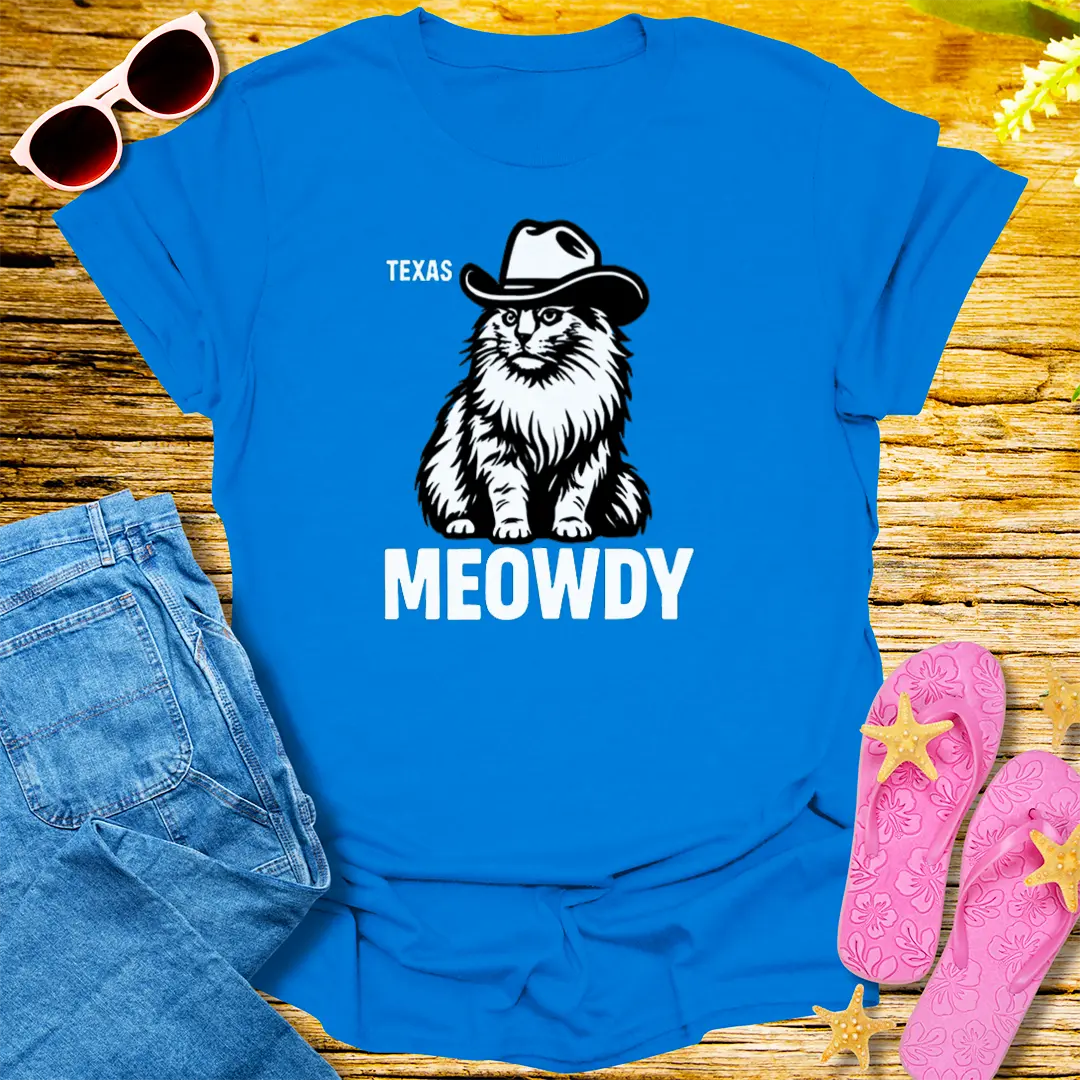 Texas Meowdy T-Shirt - Royal