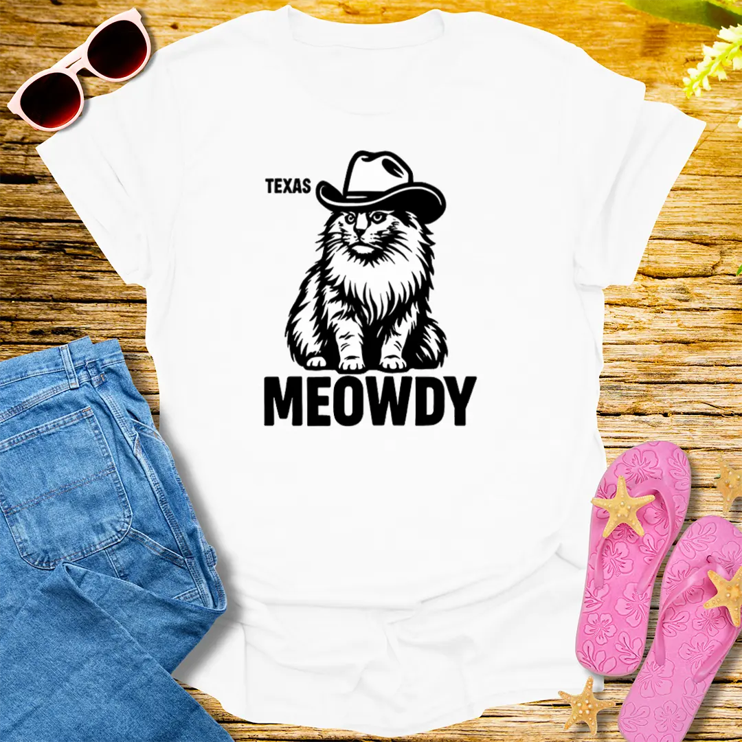 Texas Meowdy T-Shirt - White