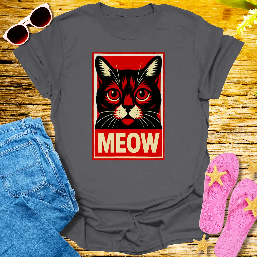 Revolutionary Meow T-Shirt - Charcoal