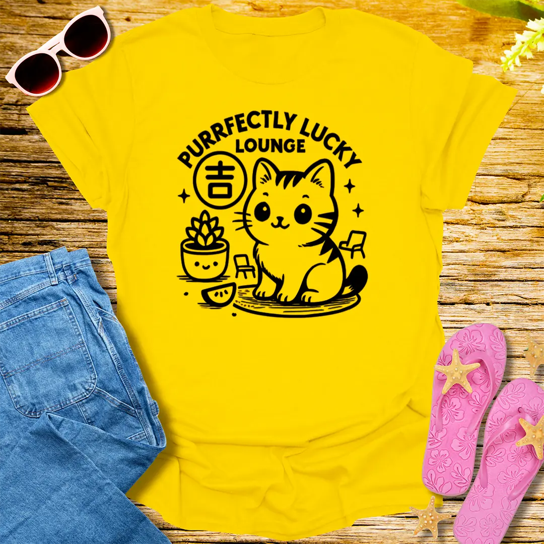 Purrfectly Lucky Lounge T-Shirt - Daisy