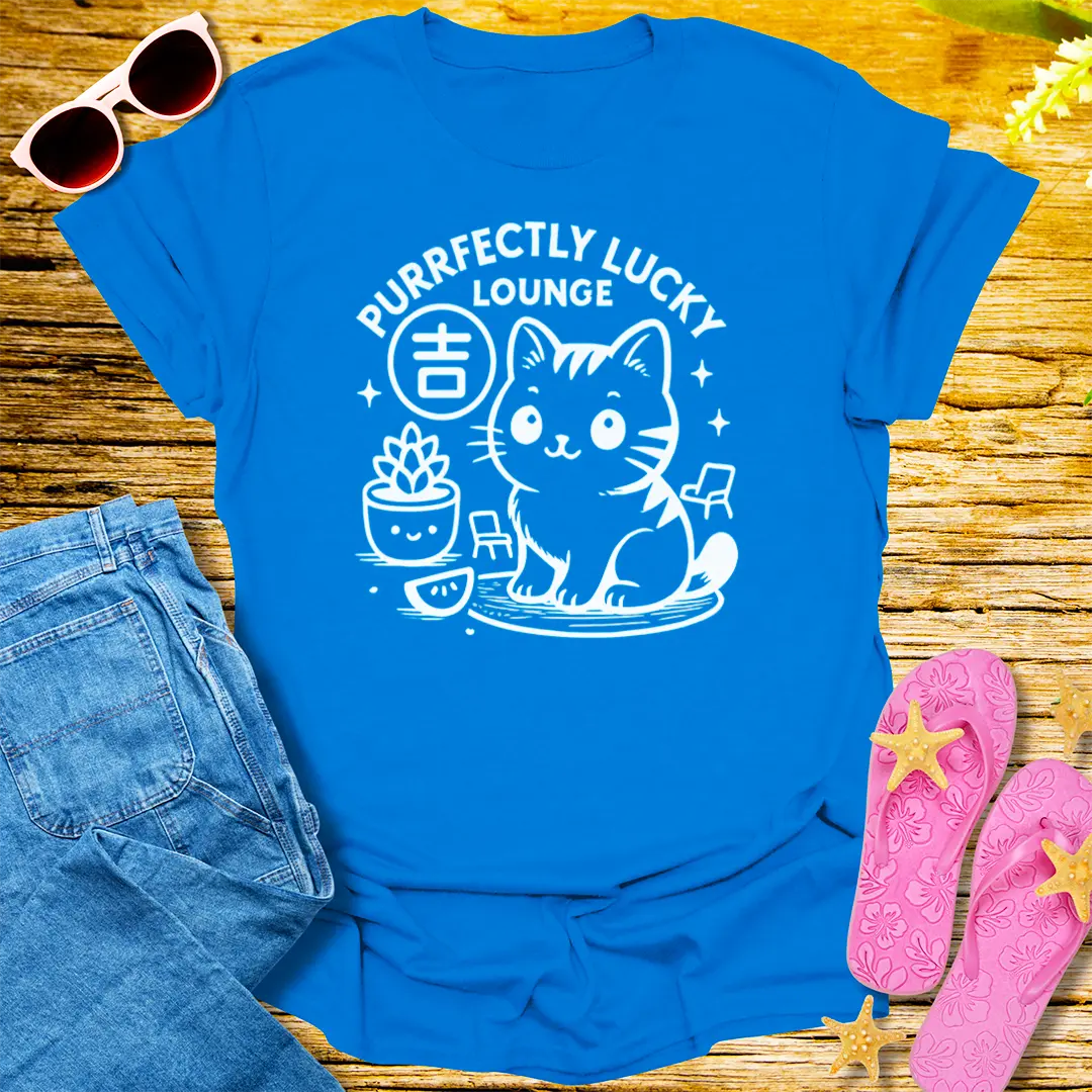 Purrfectly Lucky Lounge T-Shirt - Royal