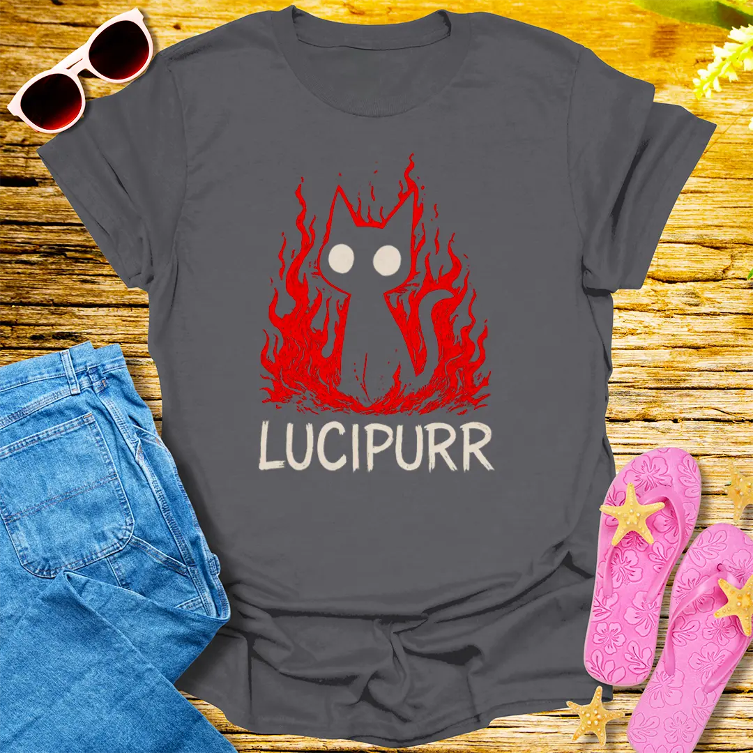 Lucipurr Firestarter T-Shirt - Charcoal
